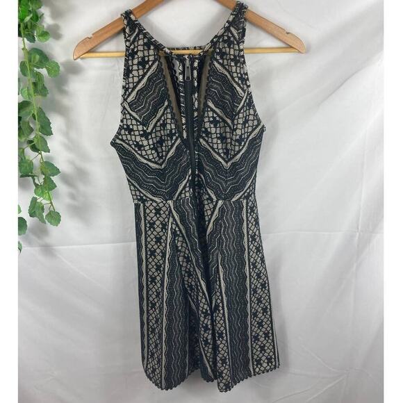 Free People Missed Connections Lace Fit and Flair Mini Dress 2 - Picture 6 of 6